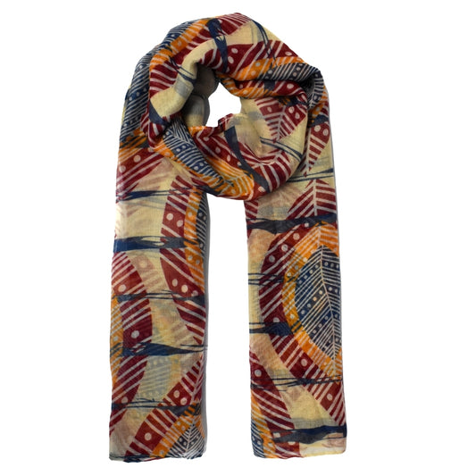Tribal leaf print scarf - YS3126