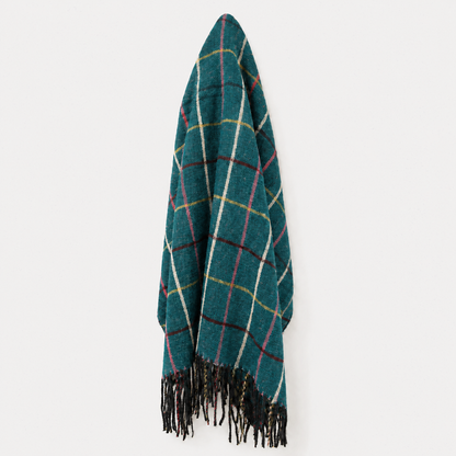 Fine check print tassel scarf 190cm x 75cm - YS3130