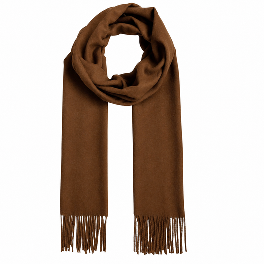 YS3232-BR - Colour soft touch winter scarf - Brown