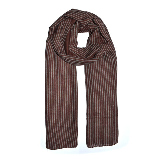 Light weight wintery tone scarf with linear print