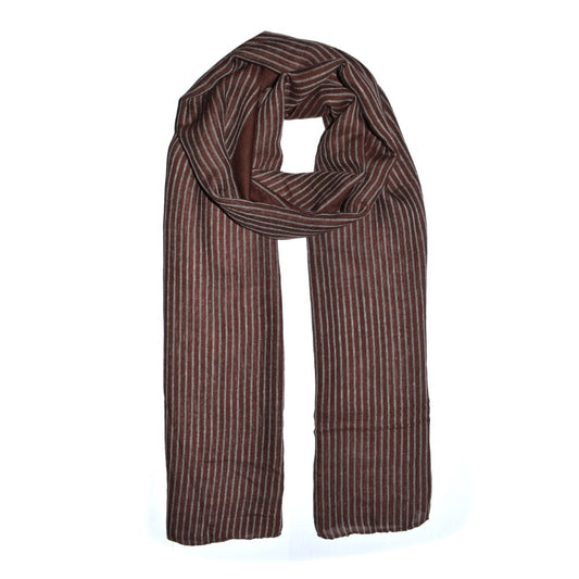 Light weight wintery tone scarf with linear print - YS4513