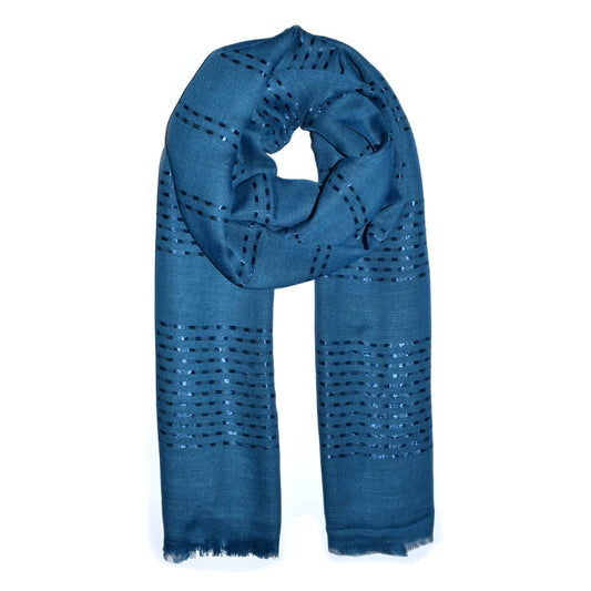 Shimmer weave detail scarf