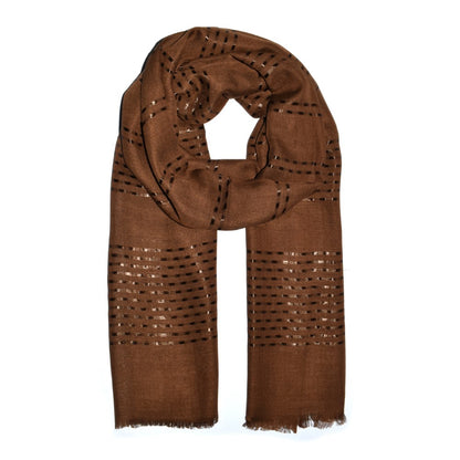 Shimmer weave detail scarf - YS4515