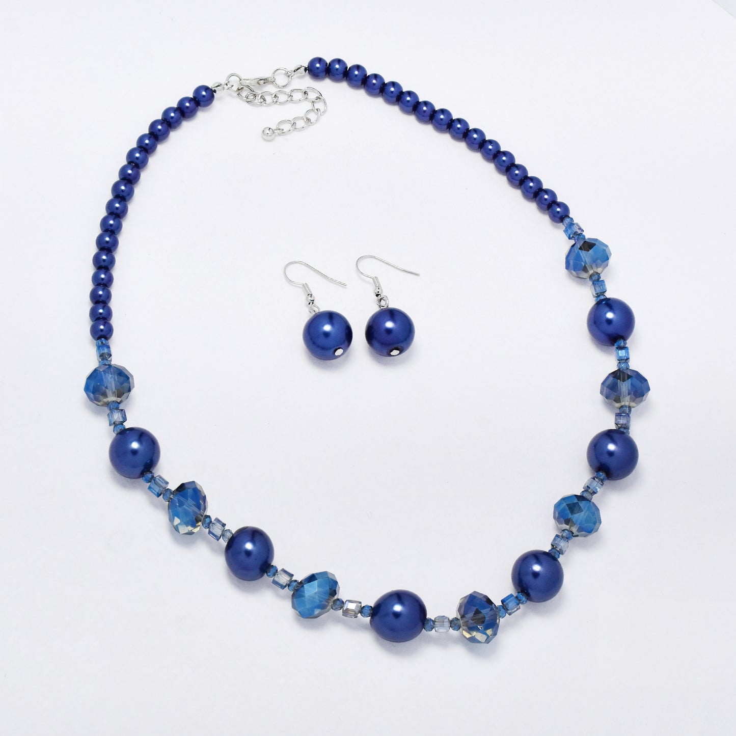 YST6324 - Fashion facated bead & pearl necklace & earring set
