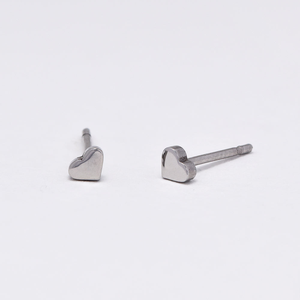 Stainless steel 12 pack small heart studs - SSYPK5170