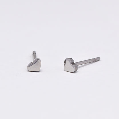 Stainless steel 12 pack small heart studs - SSYPK5170