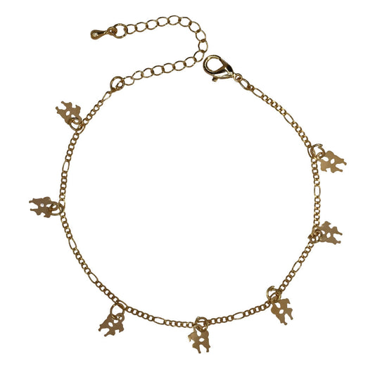Boy girl gold plated ankle chain