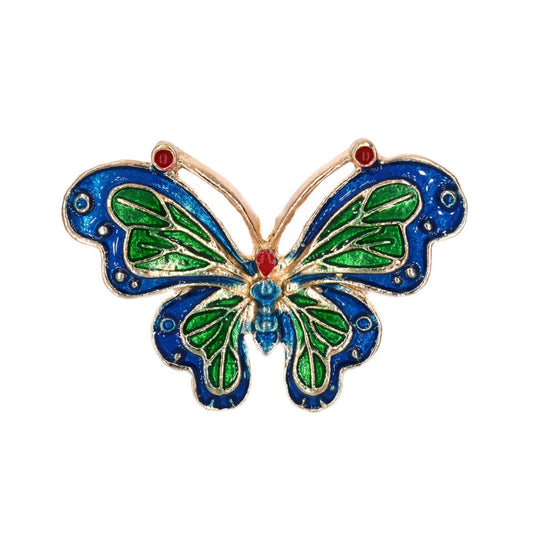 Colourful enamel butterfly brooch
